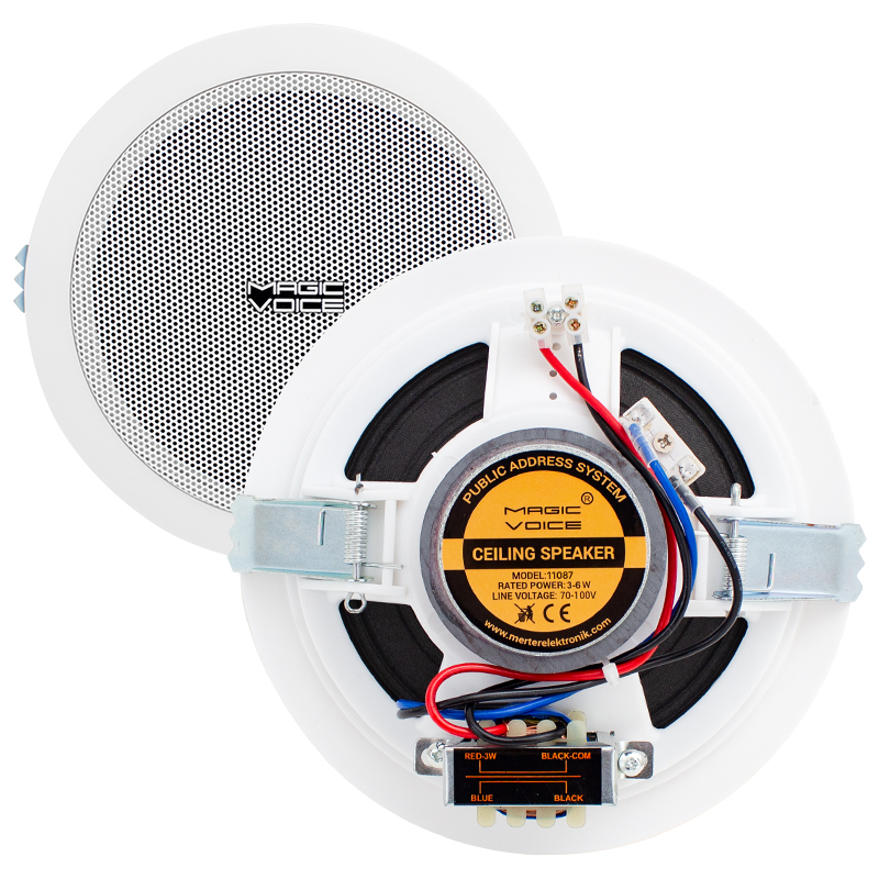 Magıcvoıce Mv-11087 16 Cm Max 10 Watt 100 Volt TraFolu Alçıpan Hoparlör Magıcvoıce Mv-11087 16 Cm Max 10 Watt 100 Volt TraFolu Alçıpan Hoparlör
