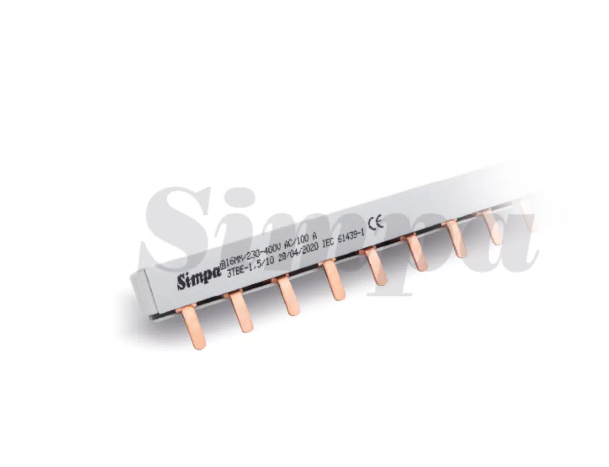 Simpa 3TBE-MT/0,8 Müşterek Bara 0,80mm Erkek 3 Faz 1 Mt - 19 Otomat için - 63A - 10 Adet 