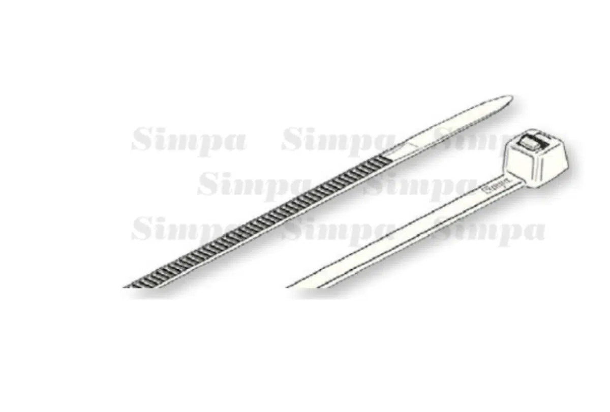 Simpa SP-KBB/2,5x100 2,5x100 Beyaz Kablo Bağı Beyaz, 100 Adet 
