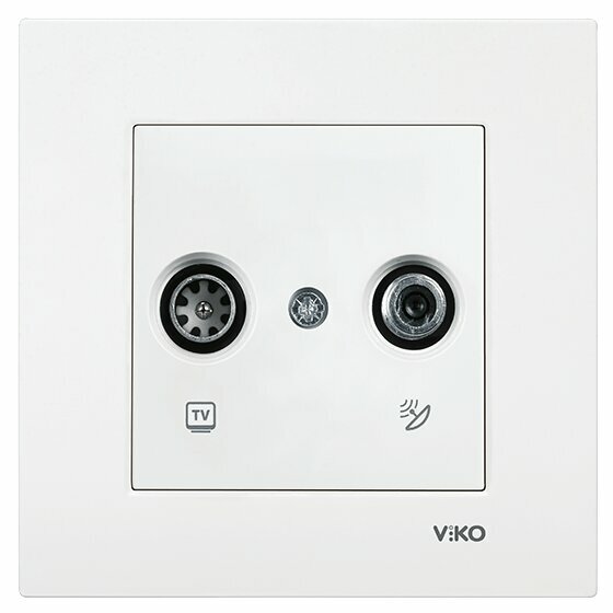Viko Karre Beyaz Tv-Sat Geçişli 8Db A.Opp Viko Karre Beyaz Tv-Sat Geçişli 8Db A.Opp